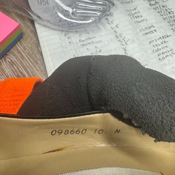 Proxy Black Leather Gold Stud Accent Heels Women's Size 10 - Picture 6 of 8